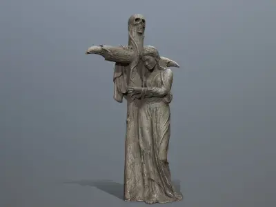 woman Statue Low-poly 3D model