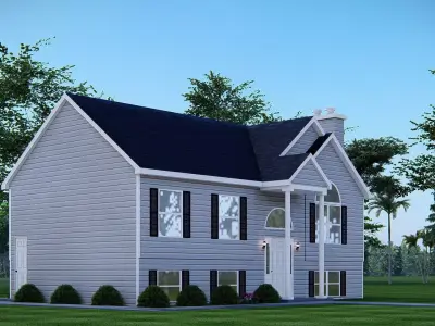 Contemporary Two Story American House   Modern Exterior  3D model