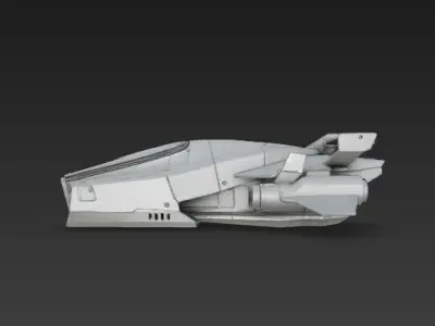 3D Printable Sci Fi Flying Car  Iconic Spinner Model 3D print model