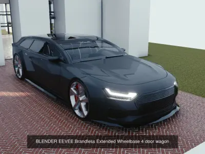 BLENDER EEVEE Brandless 20 car collection volume 5 3D Model Pack