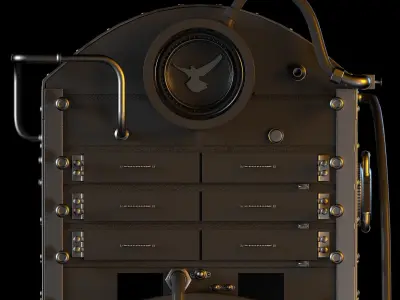 boiler steam engine 3D model