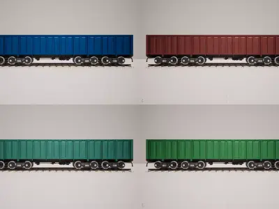 Animated game-ready GondolacarL Low-poly 3D model