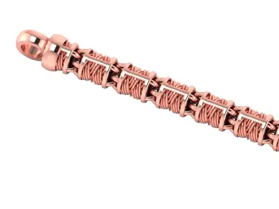 5 Size of STRICK TYPE Luxury Textured Chain Detailed  3D Model Pack