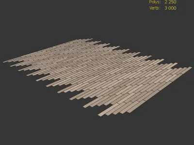 Wood Floor Oak Tundra Wildwood 3D model