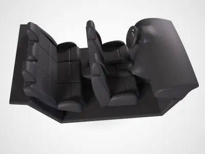 Toyota 4runner 1989 Interior 3D print model