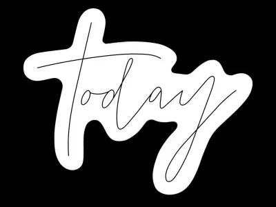 Today Neon Sign 3D model