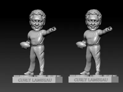 NFL - Curly Lambeau Bobbleheads statue - 3d Print 3D print model