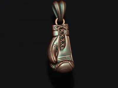 boxing gloves pendant 3D print model