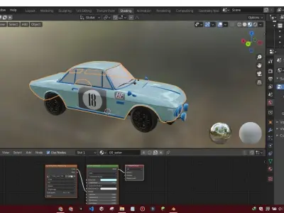 Fulvia Car Model Low Poly Car Low-poly 3D model