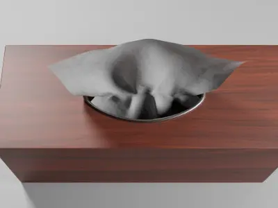 Wooden Tissue Box 3d model 3D model