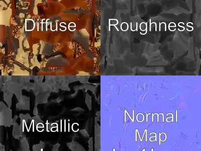 Traditional Tea Display Stand with Auspicious Symbols Low-poly 3D model