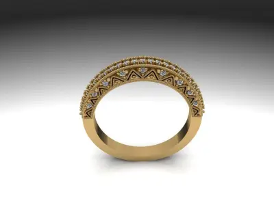 Classic engagement ring 3D print model