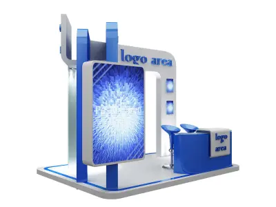  Booth Exhibition Stand a49 3D model