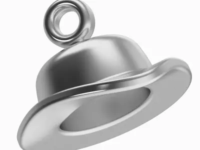 Earring Floppy Hat 3D print model