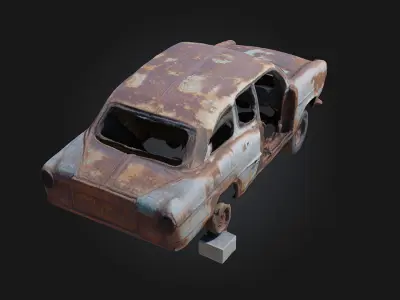 Rusty Relic  A Forgotten Machine from a Distant Past 3D model