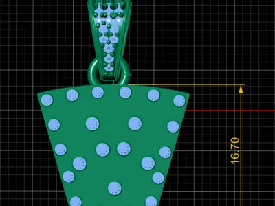 SKULL GOLD PENDANT 3D print model