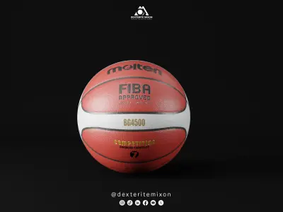 Basket ball Molten BG4500 Low Poly  Low-poly 3D model