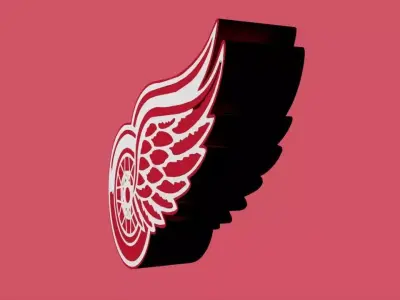 Detroit Red Wings Team Logo 3D model