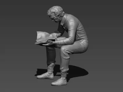 Steve McQueen Le mans 3D print model