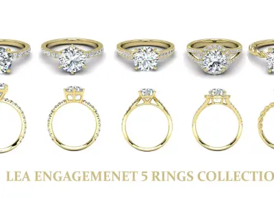 ENGAGEMENT RINGS COLLECTION LEA  3D Model Pack