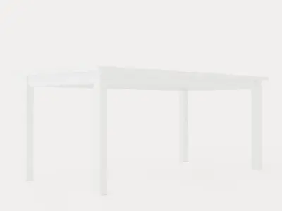 Jasmine Extensionable Dining Table 180 Cm Low-poly 3D model