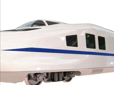 Siemens CRH2 High Speed Train 3d model vray renderer 3D model