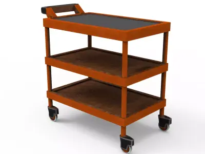 Tools Trolley Low-poly 3D model