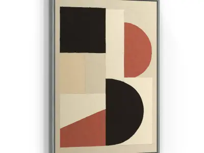 Picture with frame N-008 3D model
