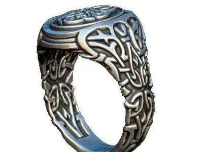 OVAL SIGNET RING 3D print model