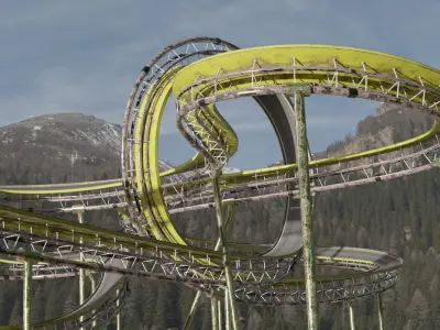 Acrobatic Track Low-poly 3D model