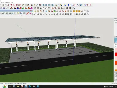 Urban Parking Lot - Realistic 3D Model 2 3D model