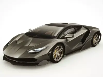 Generic Supercar v16 Low-poly 3D model