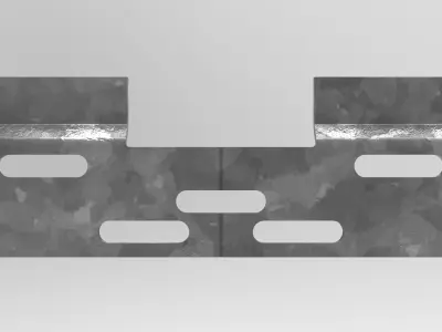 Steel Bracket platten wall Free 3D model