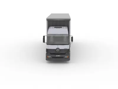Mercedes-Benz Axor 3228 Cargo Truck HQ Model Low-poly 3D model