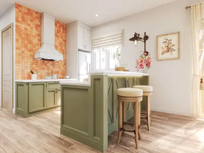 Summer interior style 3D model