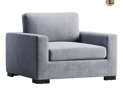 Armchair stone beam 3D model