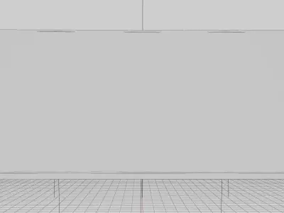 Fabric Wall Panel with elegant etnic green pattern Low-poly 3D model