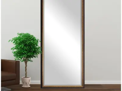 Rectangle Wood Mirror 3D model