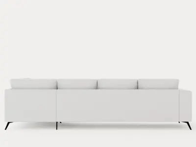 Ocean Luxury 4 Seater Sofa With Chaise Lounge Right Low-poly 3D model