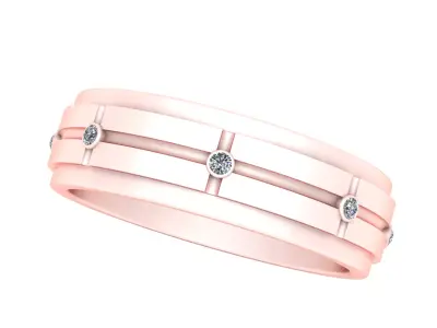 Eternity Line Diamond Band 3D print model