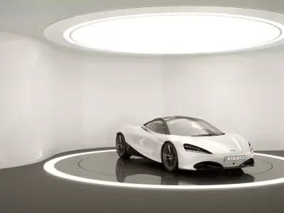 showroom-rounded form white -corona 2019 3D model