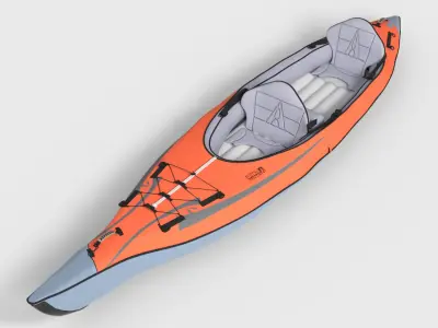 INFLATABLE KAYAK Low-poly 3D model