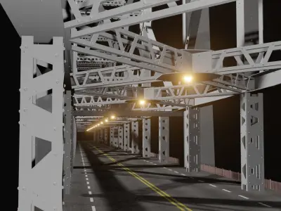 Howrah Bridge India kolkata 3D model