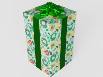 Gift Box Kit Low-poly 3D model