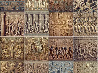 50 Egypt Civilization Textures or Wallpaper 4K - Ai Created Texture