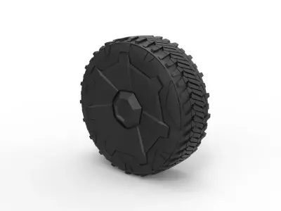 Wheel from Tesla Cybertruck 3D print model