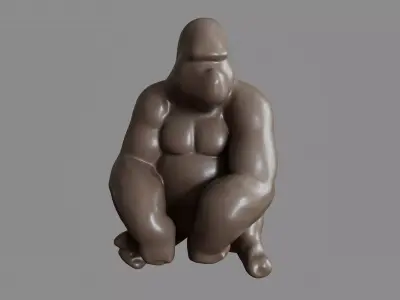Decoration Gorilla Figurine 3D model