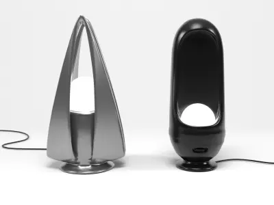 Sci-fi Lamps 2 Low-poly 3D model
