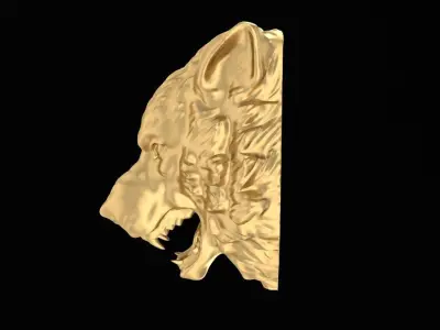 Fierce Lion Head Pendant for Men  2285 3D print model