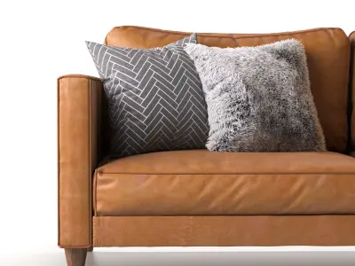 Hable Leather Sofa 3D model